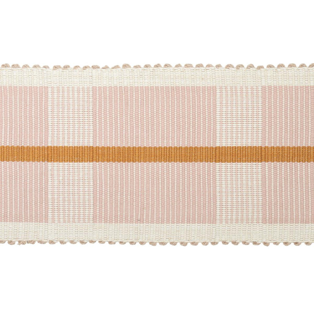 Calcada Tape Wide Rose Quartz 78976 by Schumacher Trim Stephanie Seal Brown - Fabric Carolina -