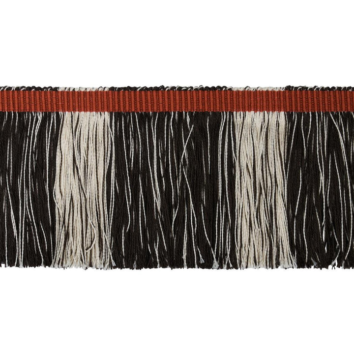 Calcada Fringe Rust 78984 by Schumacher Trim Stephanie Seal Brown - Fabric Carolina -