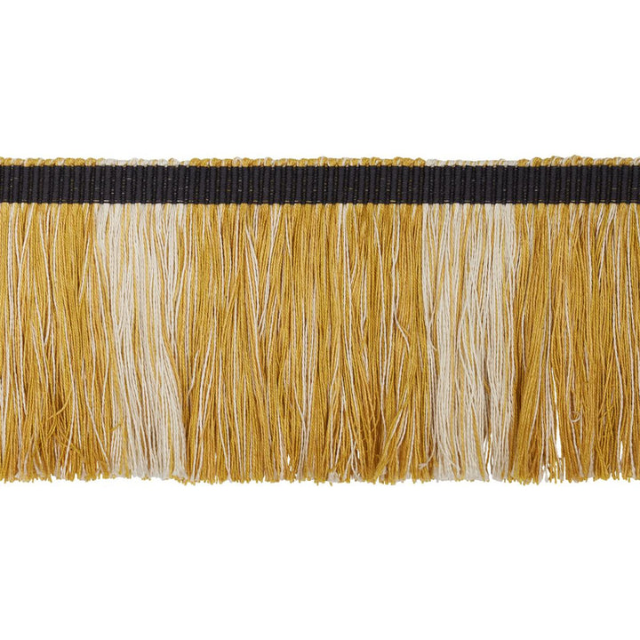 Calcada Fringe Maize 78985 by Schumacher Trim Stephanie Seal Brown - Fabric Carolina -