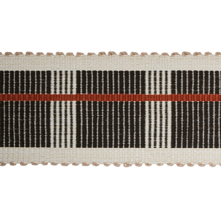 Calcada Tape Medium Rust 79204 by Schumacher Trim Stephanie Seal Brown - Fabric Carolina -