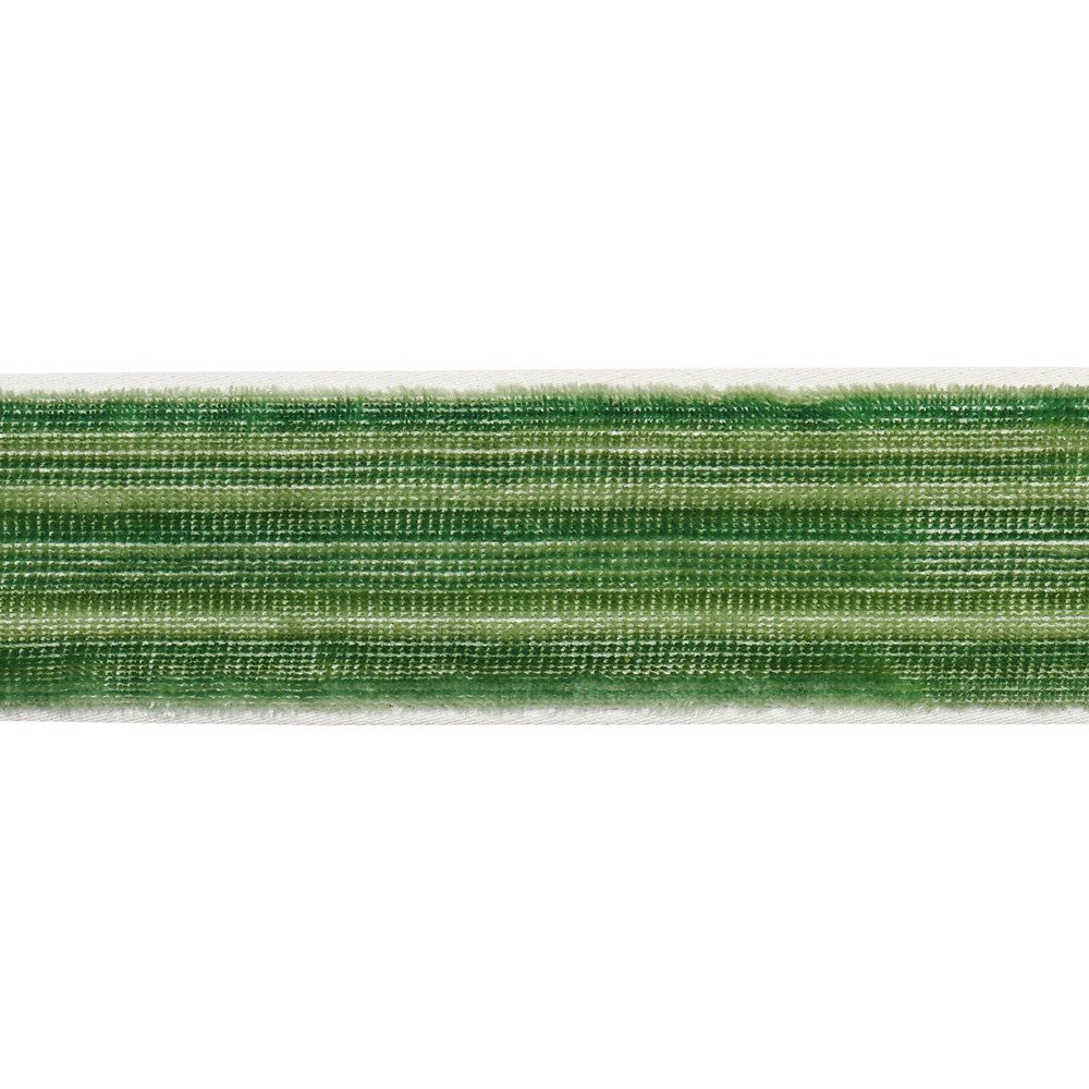 Gaspard Velvet Tape Narrow Emerald 81290 by Schumacher Trim Velvet & Velvet Trims - Fabric Carolina -