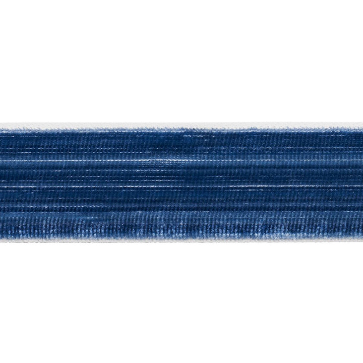 Gaspard Velvet Tape Narrow Sapphire 81291 by Schumacher Trim Velvet & Velvet Trims - Fabric Carolina -