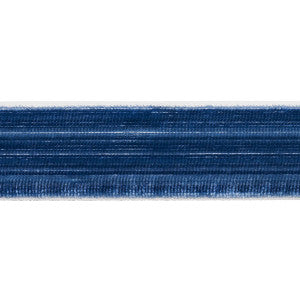 Gaspard Velvet Tape Narrow Sapphire 81291 by Schumacher Trim