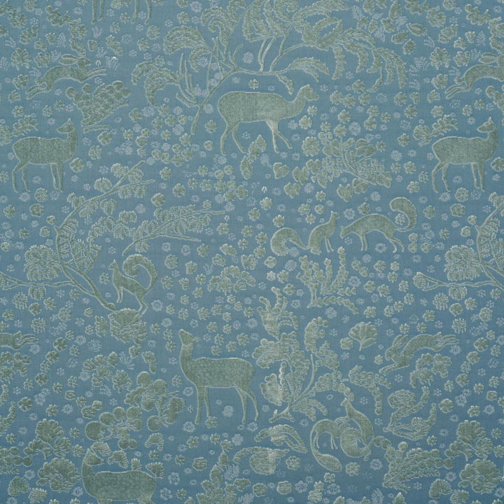 Arbor Forest Slate Blue 81310 by Schumacher Fabric Velvet & Velvet Trims 26.75" - Fabric Carolina -