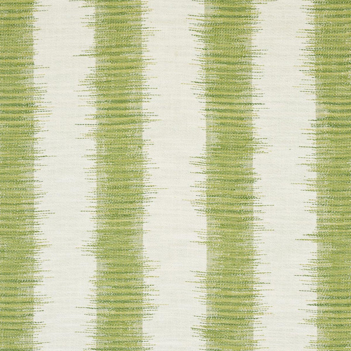 Attleboro Ikat Green 177814 by Schumacher Designer Fabric Stripes Revisits 13.75" - Swanky Fabrics -