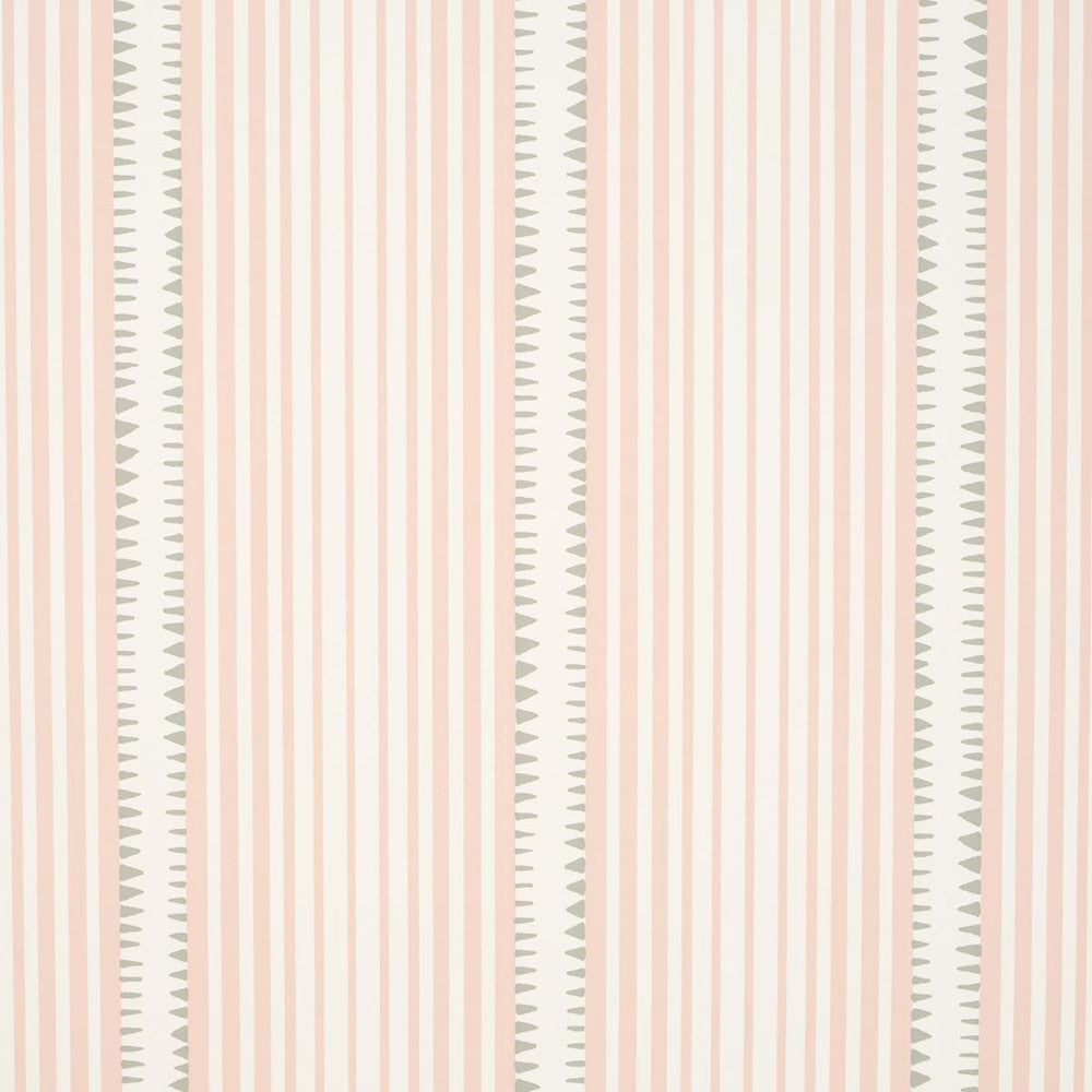 Moncorvo Pink 5008106 by Schumacher Designer Wallpaper Stripes Revisits 27.0" - Swanky Fabrics -