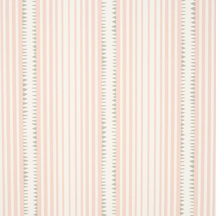 Moncorvo Pink 5008106 by Schumacher Wallpaper Stripes Revisits 27.0" - Fabric Carolina -