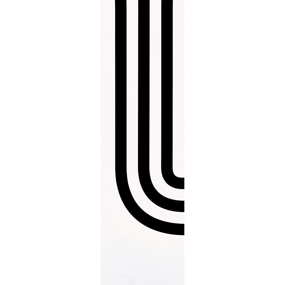 Virginia Panel A Black 5013780 by Schumacher Wallpaper New Wave: Black & White 54.0" - Fabric Carolina -