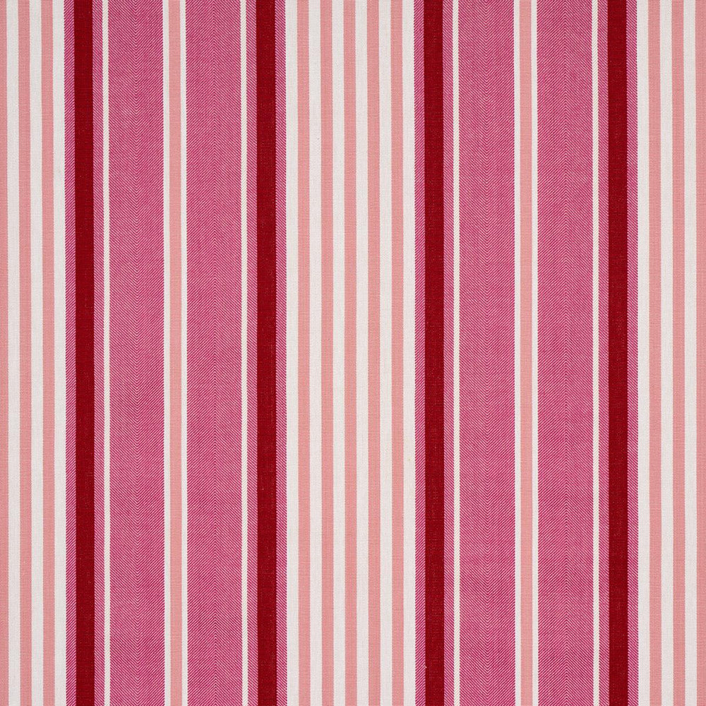 Minzer Cotton Stripe Pink 66016 by Schumacher Fabric Stripes Revisits 13.5" - Fabric Carolina -