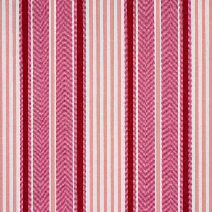 Minzer Cotton Stripe Pink 66016 by Schumacher Fabric Stripes Revisits 13.5" - Fabric Carolina -
