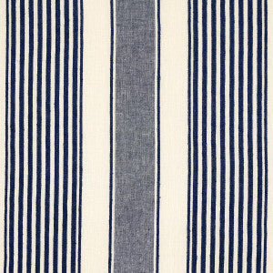 Summerville Linen Stripe Navy 66095 by Schumacher Fabric