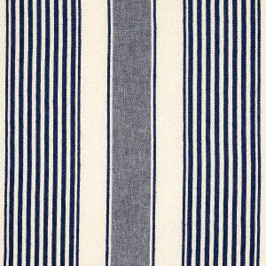Summerville Linen Stripe Navy 66095 by Schumacher Fabric