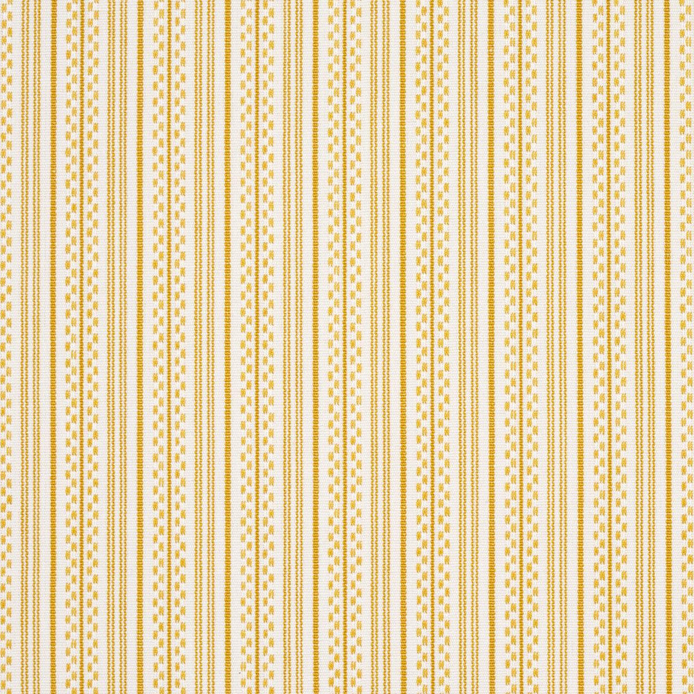 Jack Stripe Yellow 71417 by Schumacher Designer Fabric Stripes Revisits 1.12" - Swanky Fabrics -