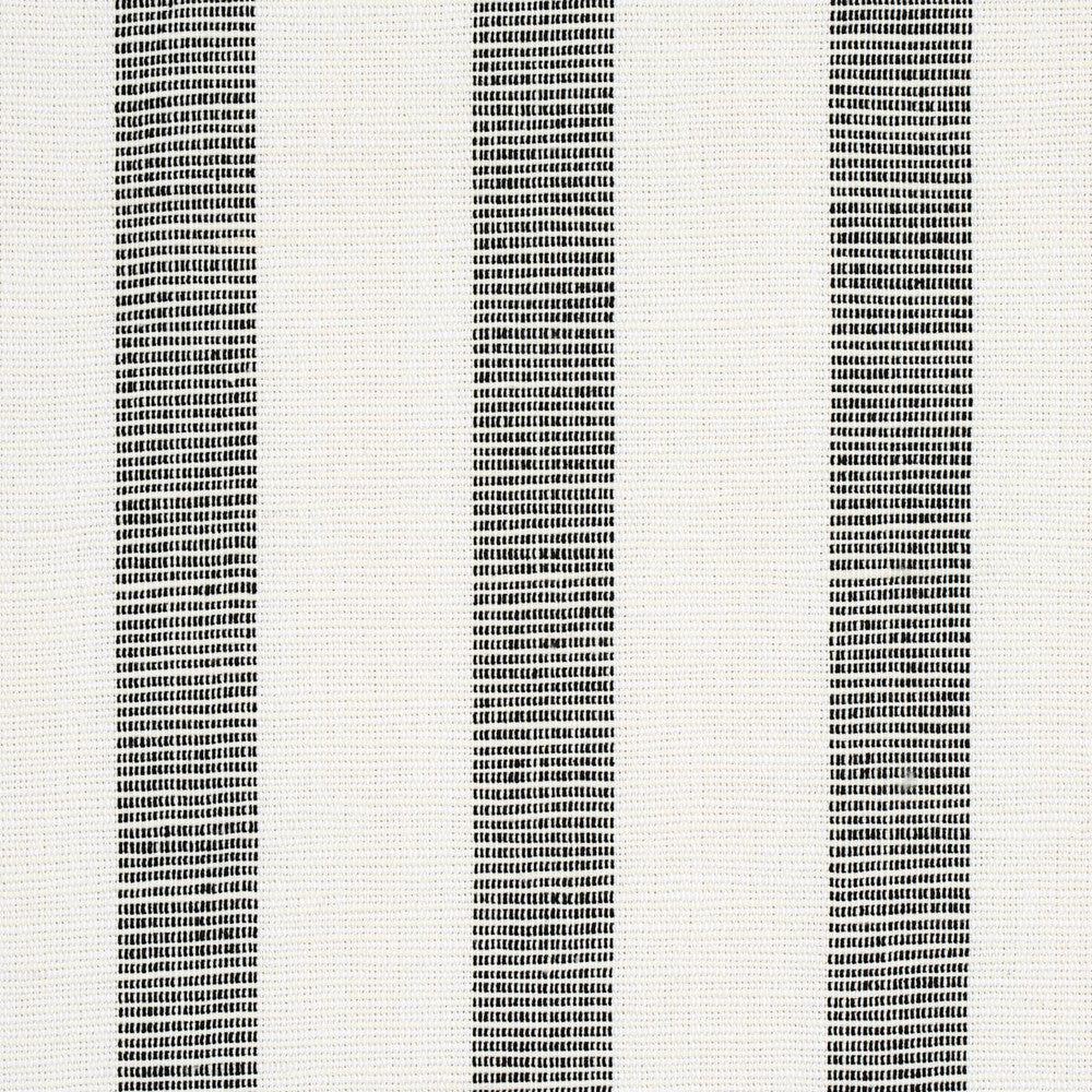 Ketley Performance Stripe Black 77566 by Schumacher Designer Fabric Stripes Revisits 6.0" - Swanky Fabrics -