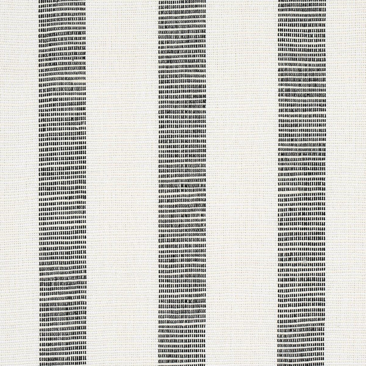 Ketley Performance Stripe Black 77566 by Schumacher Designer Fabric Stripes Revisits 6.0" - Swanky Fabrics -
