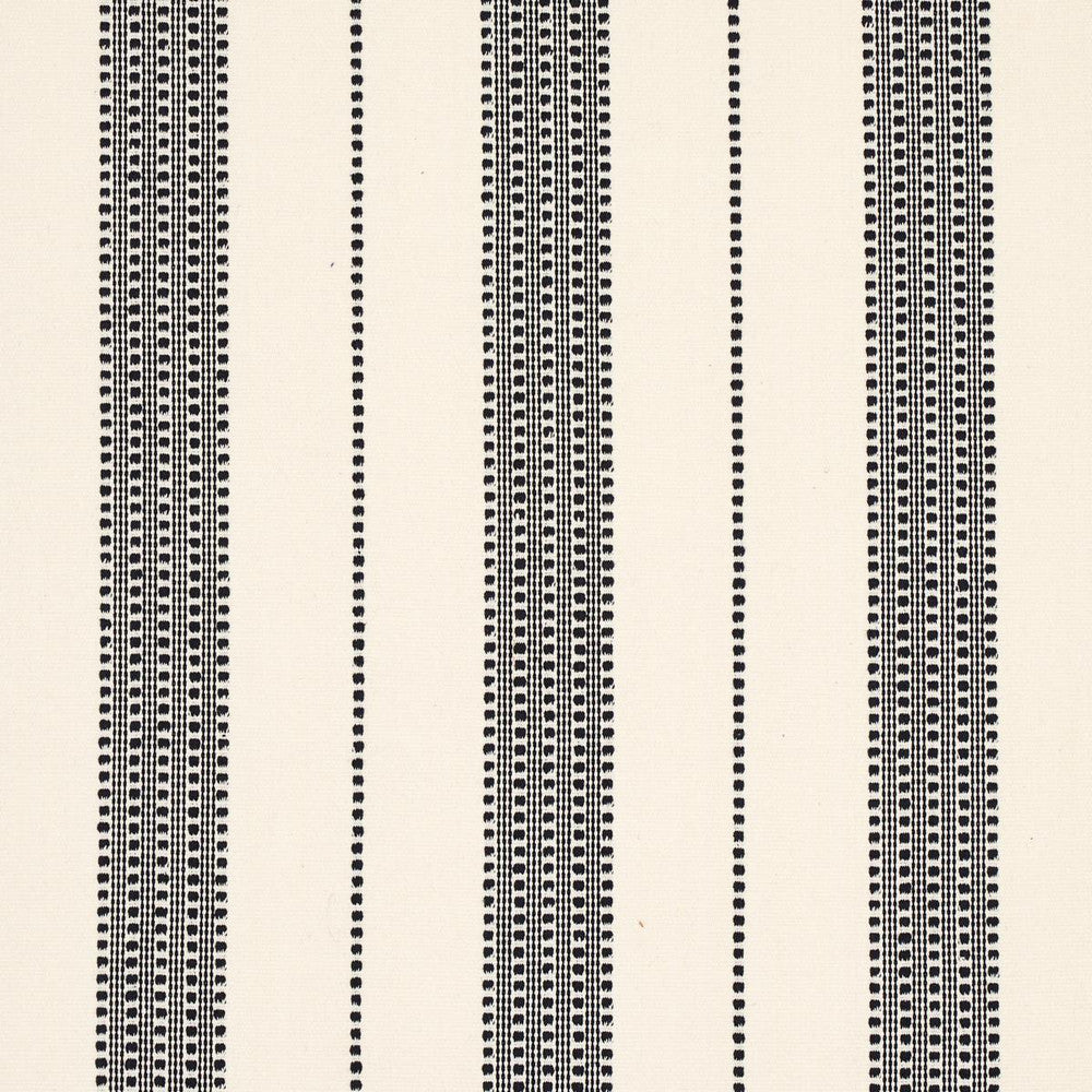 Lubeck Stripe Black 79094 by Schumacher Fabric Stripes Revisits 6.62" - Fabric Carolina -