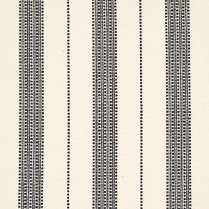 Lubeck Stripe Black 79094 by Schumacher Fabric