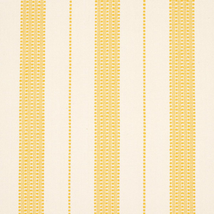 Lubeck Stripe Yellow 79096 by Schumacher Designer Fabric Stripes Revisits 6.62" - Swanky Fabrics -