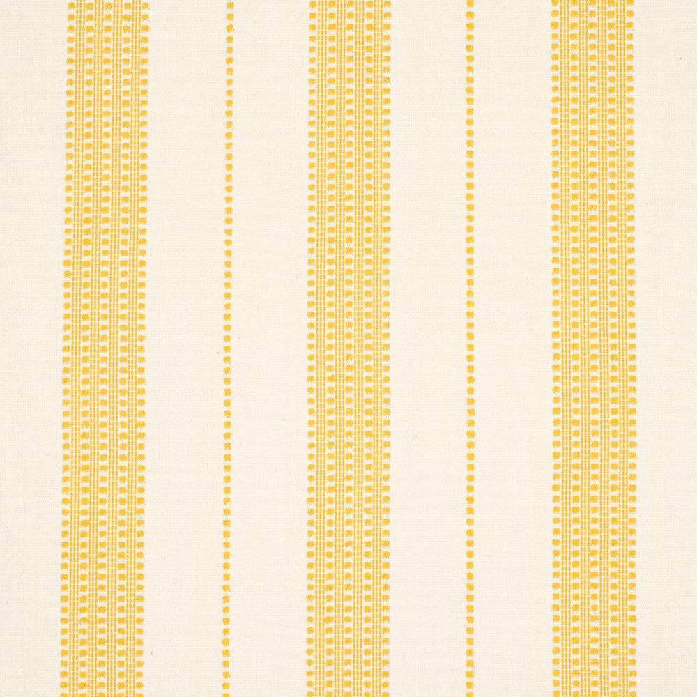 Lubeck Stripe Yellow 79096 by Schumacher Fabric Stripes Revisits 6.62" - Fabric Carolina -