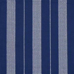 Lubeck Stripe Ivory On Blue 79097 by Schumacher Fabric