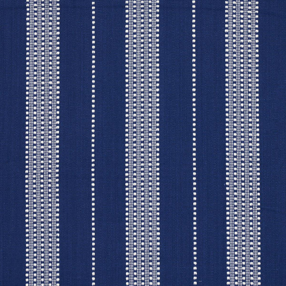 Lubeck Stripe Ivory On Blue 79097 by Schumacher Fabric Stripes Revisits 6.62" - Fabric Carolina -