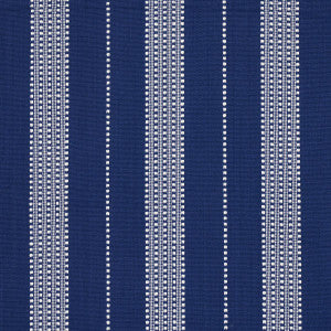 Lubeck Stripe Ivory On Blue 79097 by Schumacher Fabric