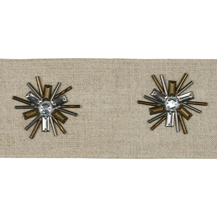 Constellation Beaded Tape Linen 81190 by Schumacher Trim Embroidered And Embellished Trims - Fabric Carolina -