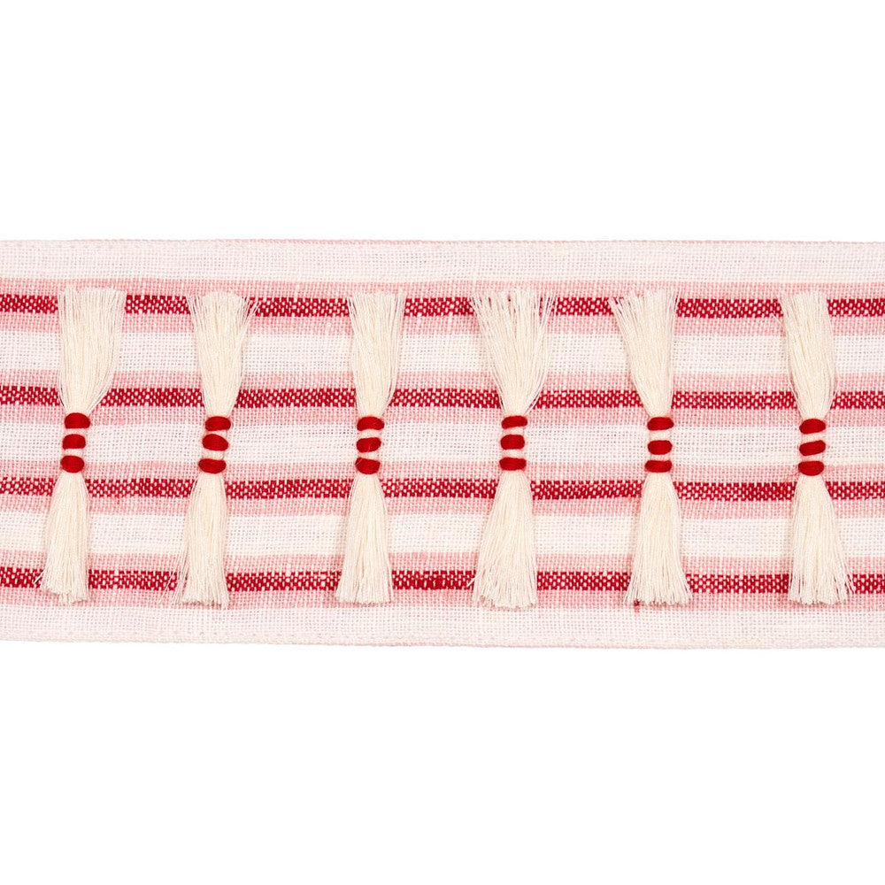 Eyelash Fringe Red 81202 by Schumacher Trim Embroidered And Embellished Trims - Fabric Carolina -