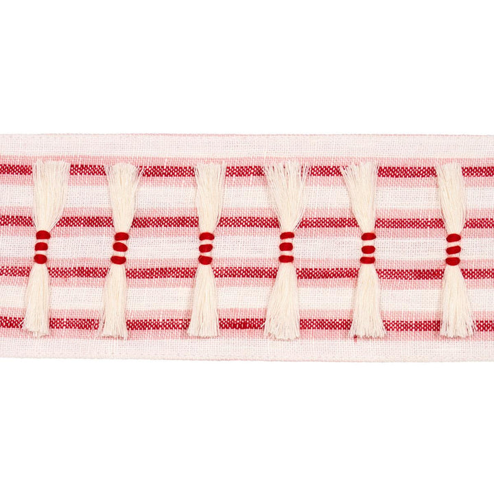 Eyelash Fringe Red 81202 by Schumacher Trim Embroidered And Embellished Trims - Fabric Carolina -