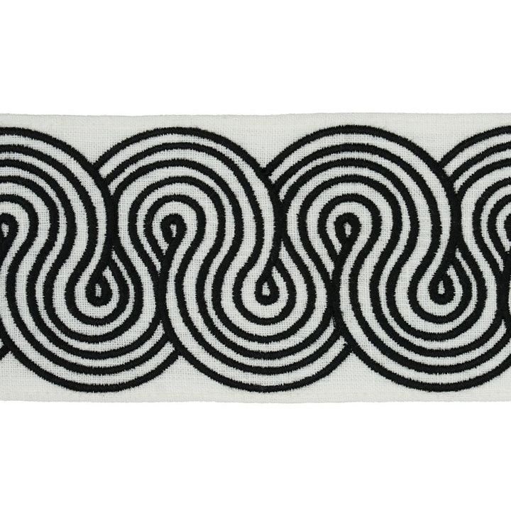 Giraldi Embroidered Black 81250 by Schumacher Trim Embroidered And Embellished Trims - Fabric Carolina -