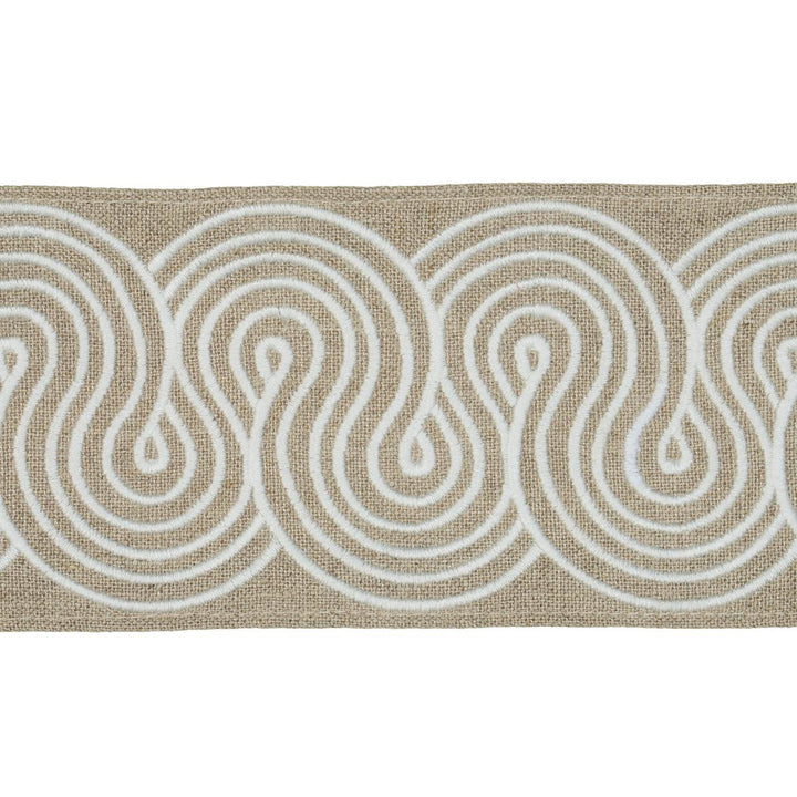 Giraldi Embroidered Linen 81251 by Schumacher Trim Embroidered And Embellished Trims - Fabric Carolina -