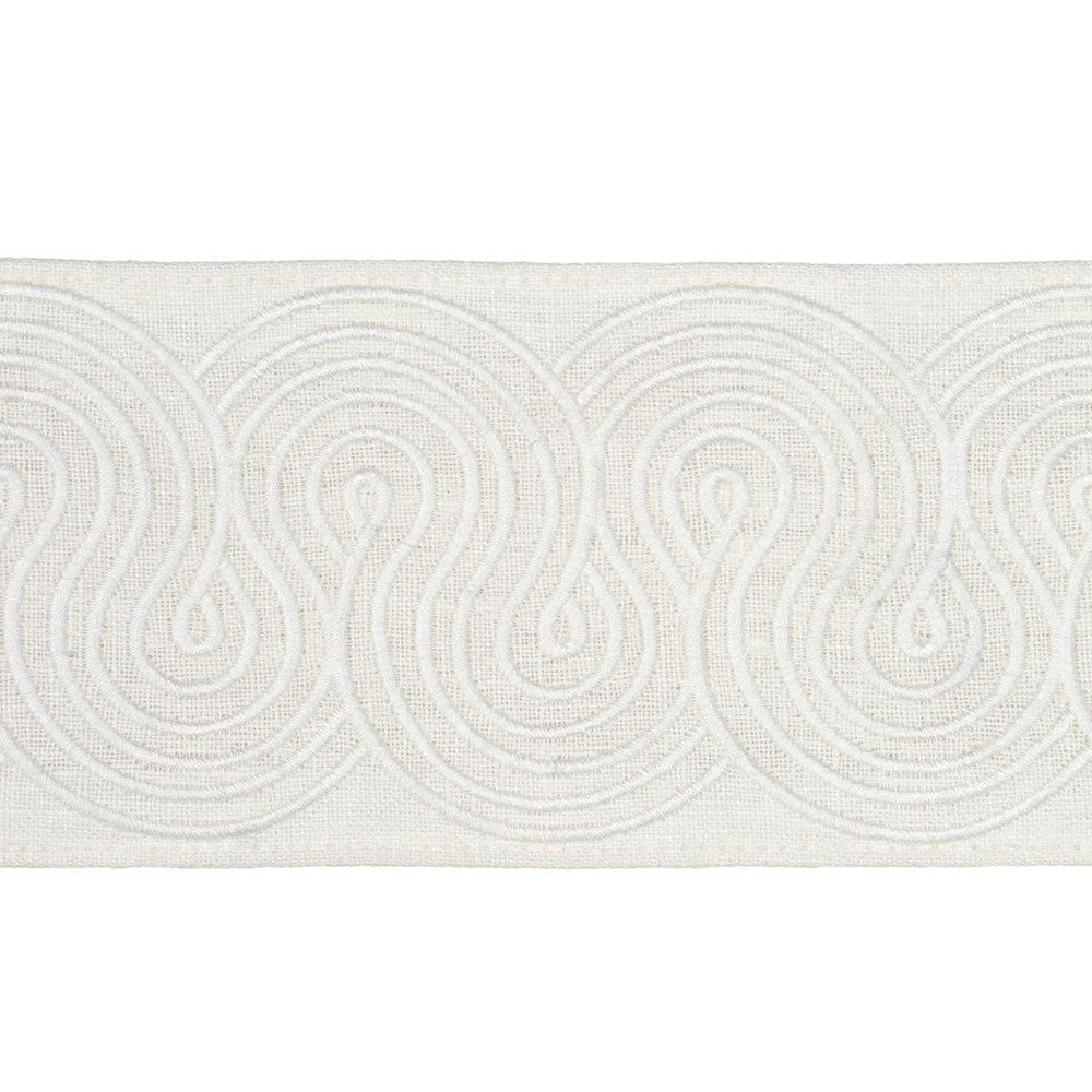 Giraldi Embroidered Ivory 81252 by Schumacher Designer Trim Embroidered And Embellished Trims - Swanky Fabrics -