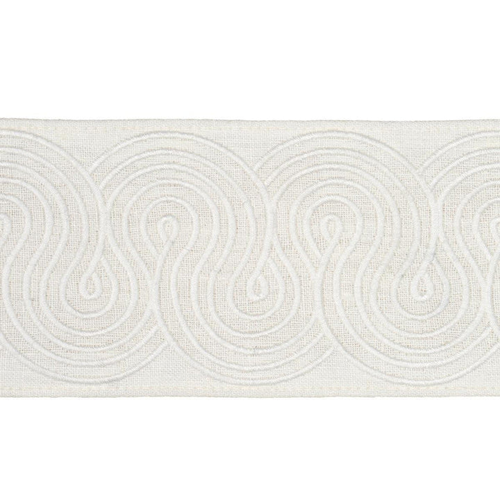 Giraldi Embroidered Ivory 81252 by Schumacher Designer Trim Embroidered And Embellished Trims - Swanky Fabrics -