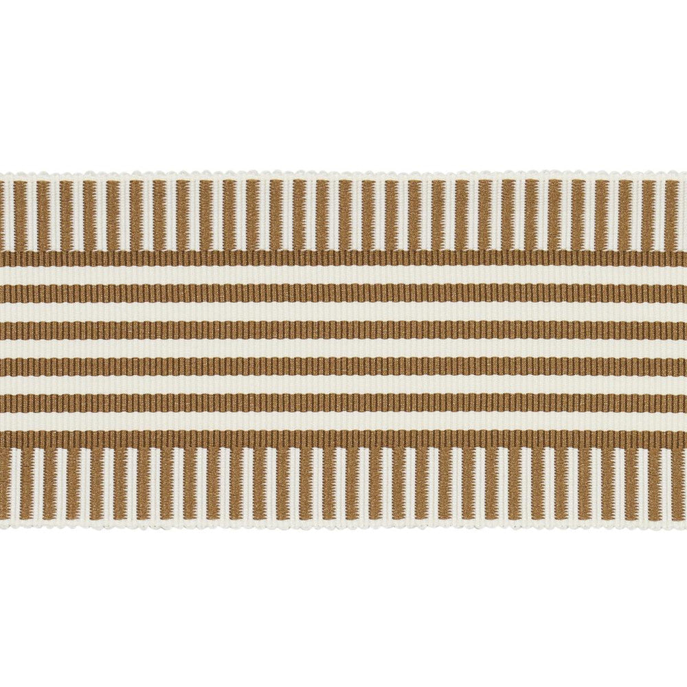 Keket Stripe Tape Camel 81691 by Schumacher Designer Trim Victor Glemaud - Swanky Fabrics -