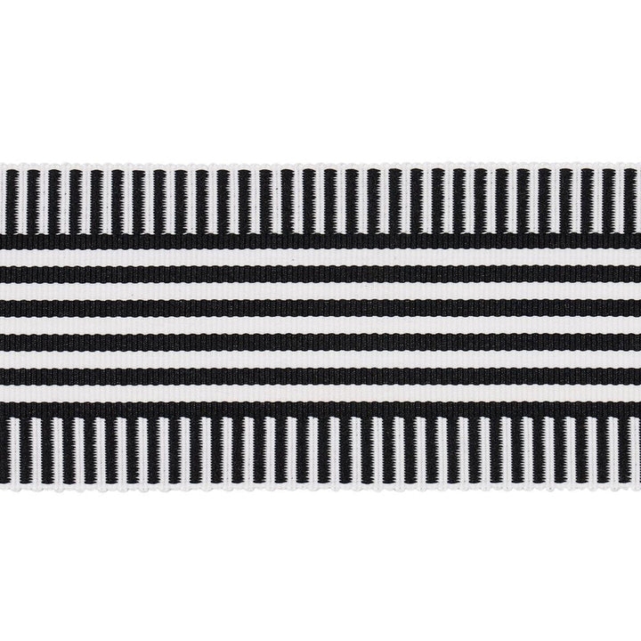 Keket Stripe Tape Black 81692 by Schumacher Designer Trim Victor Glemaud - Swanky Fabrics -