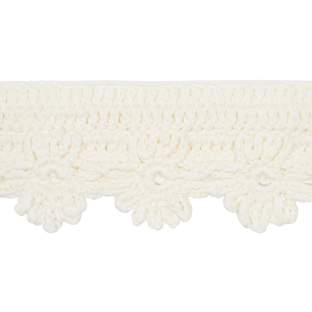 Evelyne Crochet Ivory 81700 by Schumacher Trim Victor Glemaud 2.5" - Fabric Carolina -