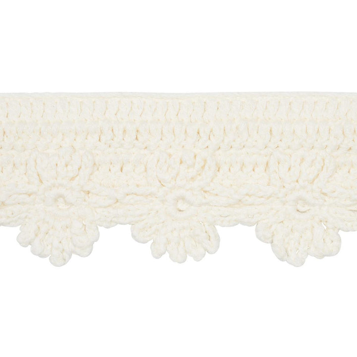 Evelyne Crochet Ivory 81700 by Schumacher Trim Victor Glemaud 2.5" - Fabric Carolina -