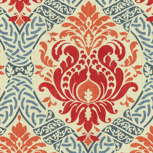Dressed Up Damask POPPY 677482 by Waverly Fabric