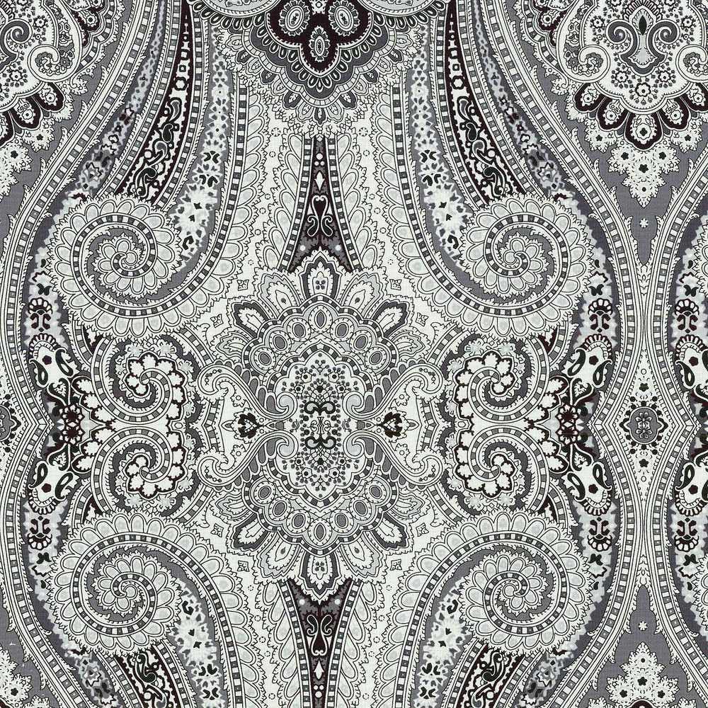 Paisley Pizzazz LICORICE 677513 by Waverly Fabric - 75% COTTON 25% POLYESTER 51000 Horizontal: 13.5 and Vertical: 25.25 54 - Fabric Carolina -