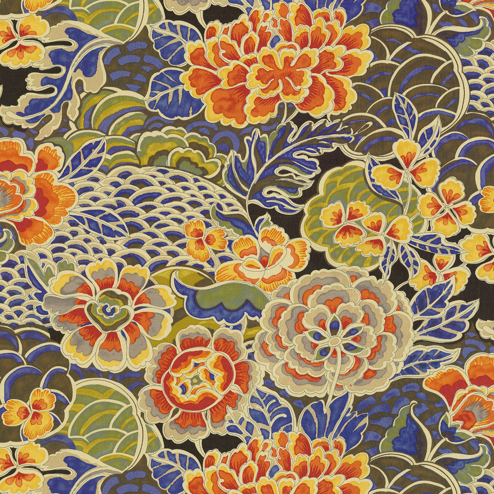 Zen Garden Porcelain 677542 by Waverly Fabric - 100% COTTON PERU Horizontal: 27 and Vertical: 25.25 54 - Fabric Carolina -