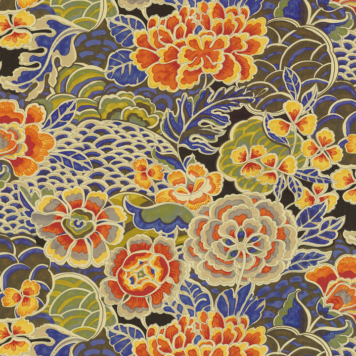 Zen Garden Porcelain 677542 by Waverly Fabric - 100% COTTON PERU Horizontal: 27 and Vertical: 25.25 54 - Fabric Carolina -