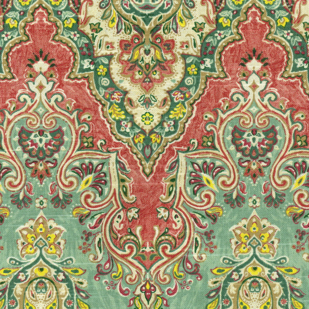 Palace Sari JEWEL 677610 by Waverly Fabric - Base:52% Polyester 48% Cotton Embroid:100% Rayon Horizontal: 6.75 and Vertical: 12.6 54 - Fabric Carolina -