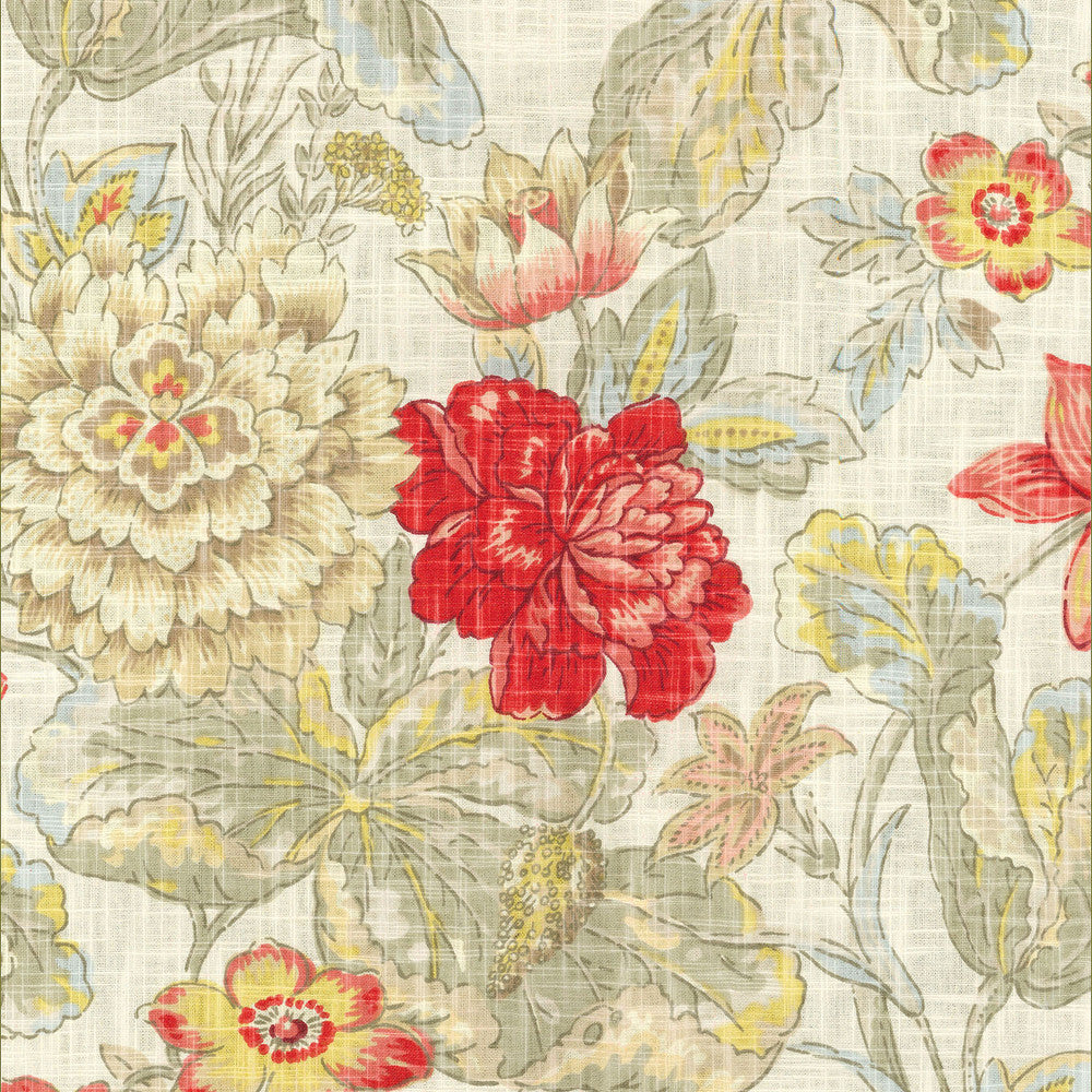 Sonnet Sublime Crimson 677882 by Waverly Fabric - 100% COTTON USA Horizontal: 13.5 and Vertical: 27 54 - Fabric Carolina -