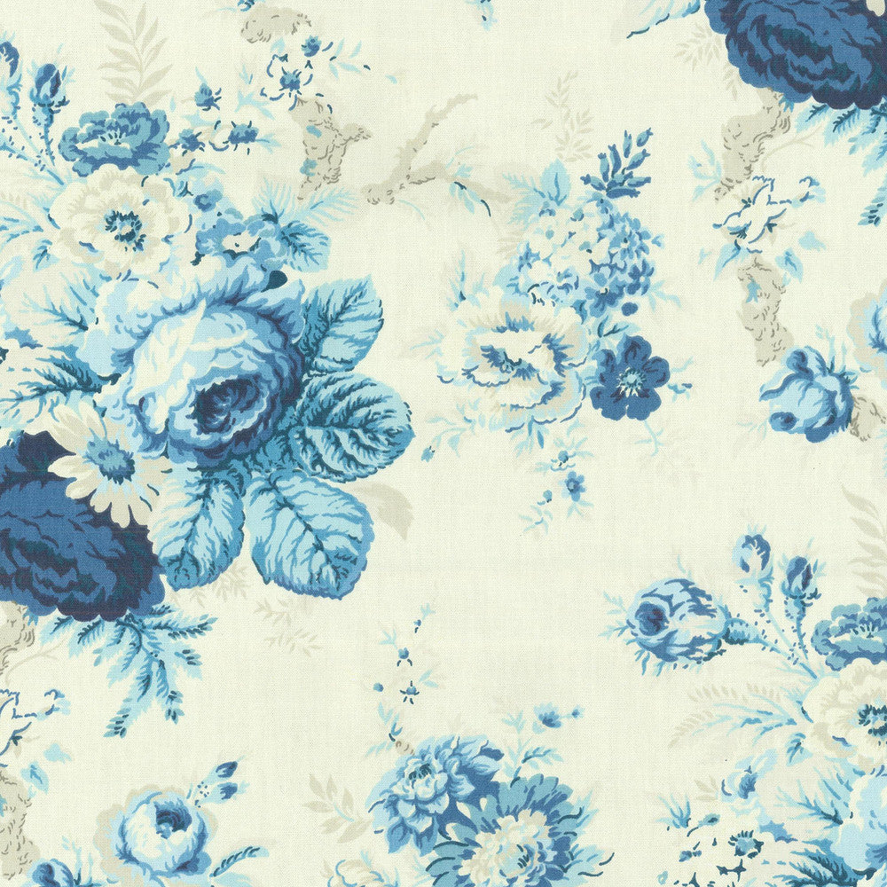 Sanctuary Rose Cornflower 678000 by Waverly Fabric - 100% COTTON USA 45000 Horizontal: 13.5 and Vertical: 18 54 - Fabric Carolina -
