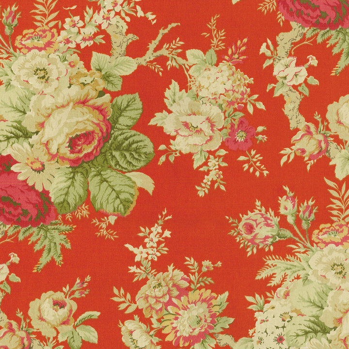 Sanctuary Rose Crimson 678002 by Waverly Fabric - 100% POLYESTER 45000 Horizontal: 13.5 and Vertical: 18 54 - Fabric Carolina -