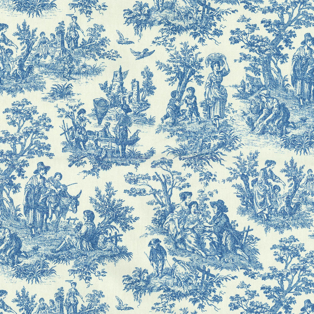 Charmed Life Cornflower 678030 by Waverly Fabric RIGHT AT HOME 100% Cotton U.S.A. Wyzenbeek 45,000 Horizontal: 13.50" and Vertical: 13.50" 54" - Fabric Carolina -