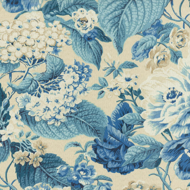 GARDEN GLORY Porcelain 678282 by Waverly Sun N Shade Fabric - 100% Spun Polyester USA 51000 Horizontal: 13.5 and Vertical: 27 54 - Fabric Carolina -
