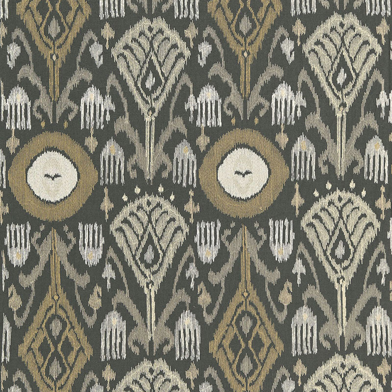 Turkestan Embroidery Charcoal 67871 by Schumacher Fabric Schumacher Fabric Turkestan Embroidery Charcoal 67871Fabric LINEN 77% INDIA </p><p>Repeat: H: HORZ. 12 3/4" (32CM) , V: VERT. 22 5/8" (57CM) 51.5 - Fabric Carolina -