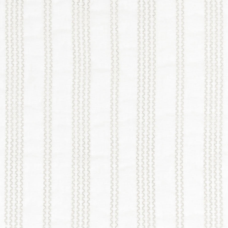 Piero Stripe Embroidery Pearl 67880 by Schumacher Fabric Schumacher Fabric Piero Stripe Embroidery Pearl 67880Fabric LINEN 71% INDIA </p><p>Repeat: H: HORZ. 7 3/8" (19CM) , V: VERT. 5/8" (2CM) 51.5 - Fabric Carolina -