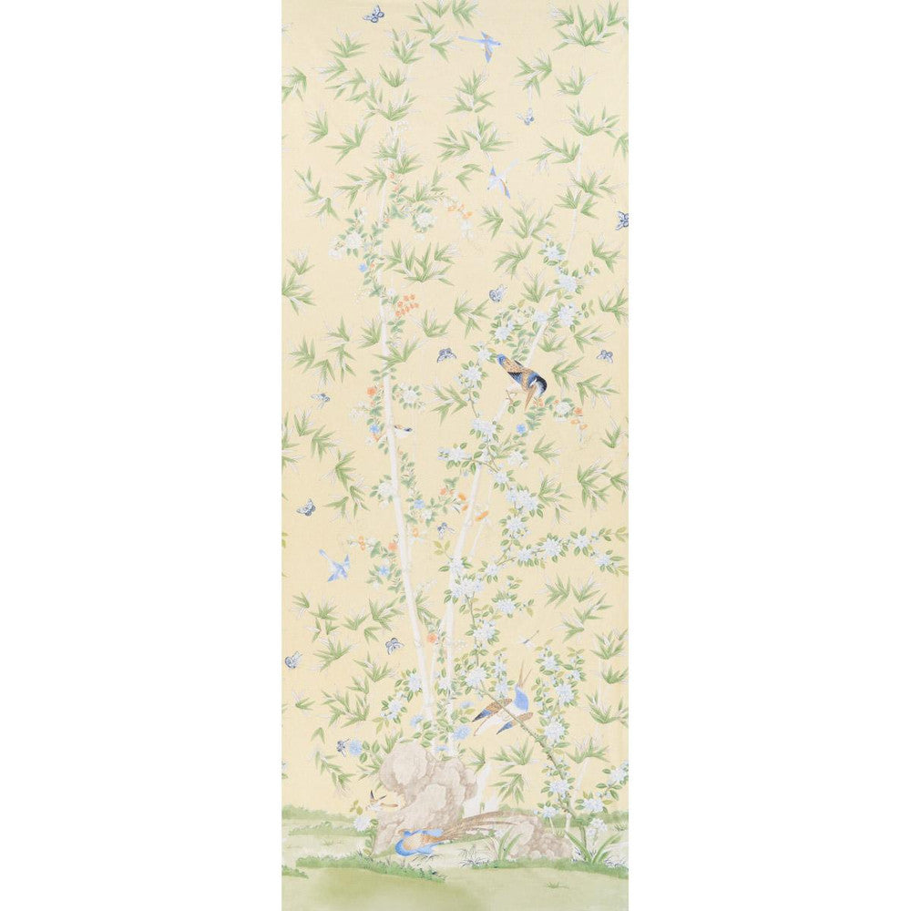Brighton Pavilion Panel Yellow 176024 by Schumacher Designer Fabric Miles Redd 53.5" - Swanky Fabrics -